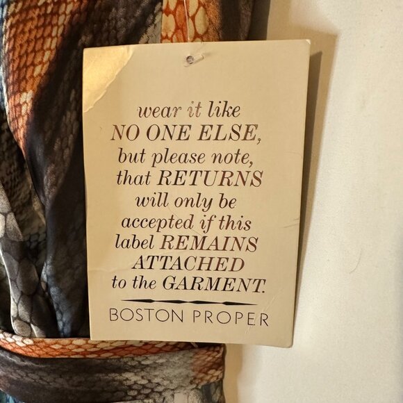 Boston Proper Python Melange Maxi Halter Dress 6 Whimsical Flowing Cruise NWT - Picture 5 of 15